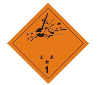 Class one explosives sign